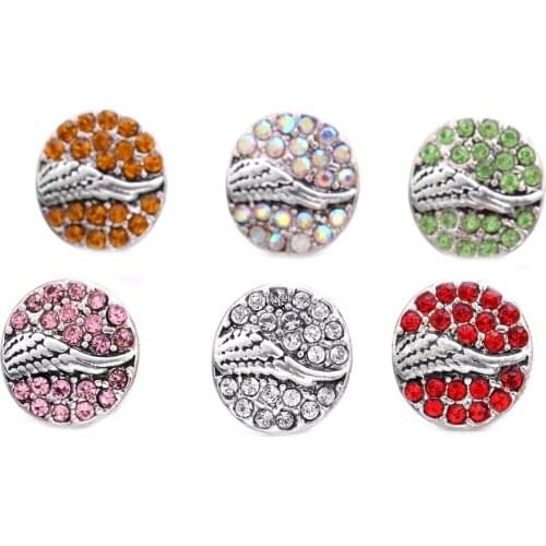 New Arrival Angel wings Snaps Button Fit 12mm Ginger Snaps Jewelry Bracelet For Women Jewelry Free Shipping