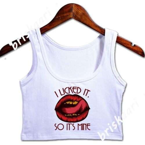 Intercourse Lips Sex Tongue Adulting Crop Top Women Crazy Normal Tank Top Spring Vintage S-XXL Knitted Girls Vest