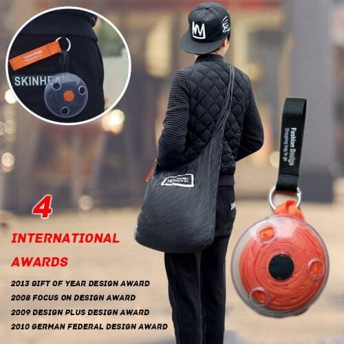 Portable Folding Disc Bag Reusable Nylon Shopping Bag Foldable DNS Design Large Shopper Bag Linen for Vegetables Eco Grocery