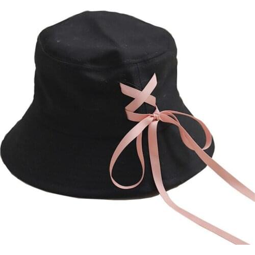 Handmade Lolita Bucket Hat Lolita Ribbon Hat Cap Girl Headwear B1730