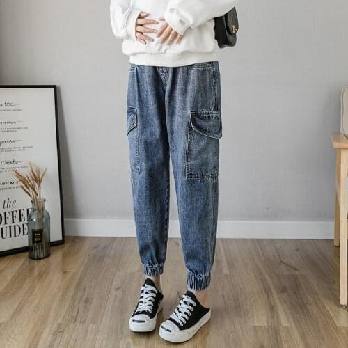 Maternity Pants Overalls 2021 Spring New Trendy Mom Dashion Pregnant Somens Belly Lift Denim Trousers