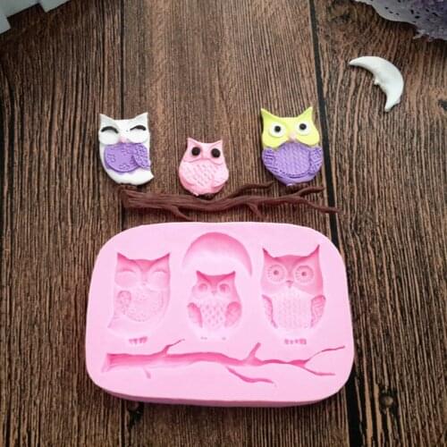 Silicone Owl Cake Mold Animals Fondant Chocolate Baking Tools Kitchen Accessories Moon Mold for Cupcake Decorating