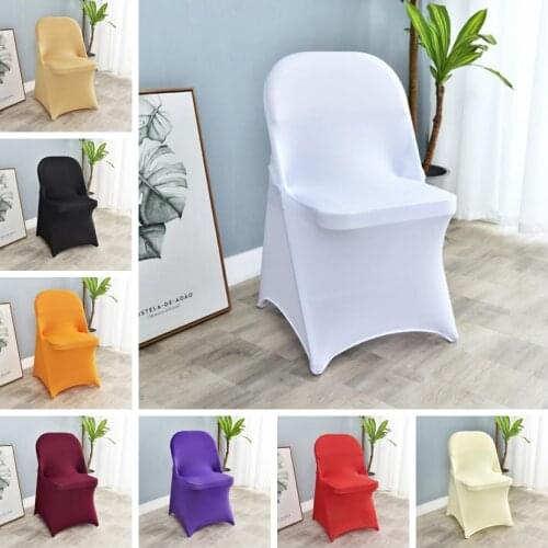 9 Colours Folding Chair Cover Wedding Spandex Fold Chair Cover Folding Lycra Party Hotel Banquet Decoration
