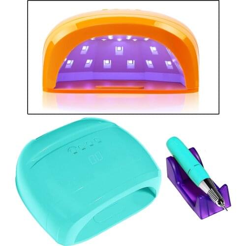 Auto-Sensing Led Art Nail Lamp w/ Nail Drill for Salon Dry Nail Drill Kit