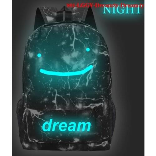 Anime Dream Smp Luminous Backpacks for Boys Girls Bookbag Mochila Travel Bag Rucksack Daily Backpack Students School Bag Mochila