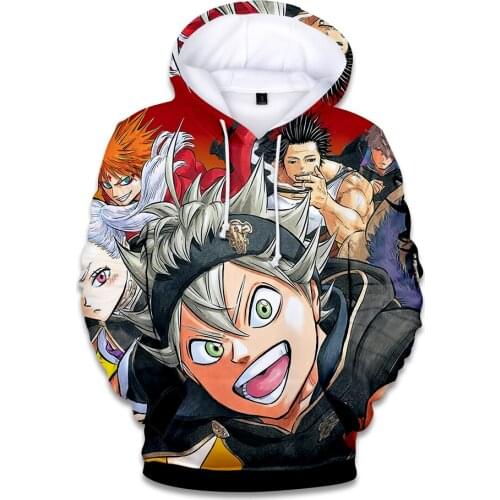 Popular Black Clover 3D hoodies men women boys girls spring autumn harajuku Streetwear sweatshirt hoodie fashion Anime pullovers