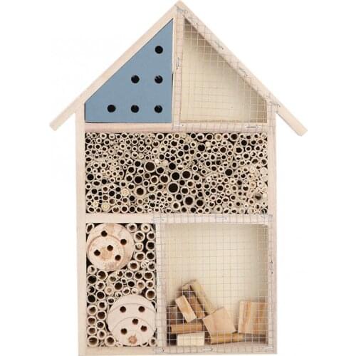 High Quality Wooden Insect Bee House Wood Bug Room Hotel Shelter Garden Decoration Nests Box Insects Box