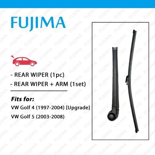 Rear Wiper and Arm for VW Golf mk4 mk5 Hatchback (1997-2008) Back Window Windscreen Golf 4/IV/5/V/GTI Rear Wiper Blade with Arm