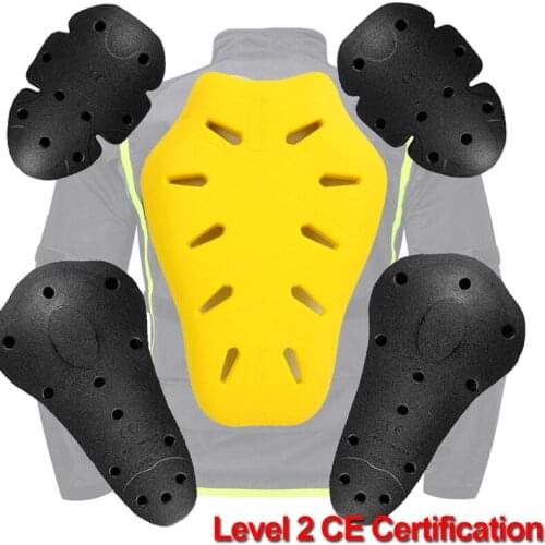 5 PCS CE Certification Protective Gear Of Motorcycle Jackets Motorbike Riding Body Armor Protector Sets Back Shoulders Elbow Pad