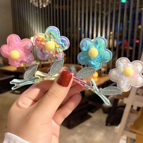 1 Pair Childrens Hairpin Girls Cute Hairpin Creative 3d Hairpin Children Spring Hairpin Hair Accessories Gifts Side Hair Clip