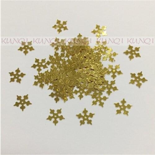 10mm Christmas Snowflake Loose Sequins Paillette For Crafts Scrapbooking Navidad Ornaments DIY Sewing Fabric Accessories Golden