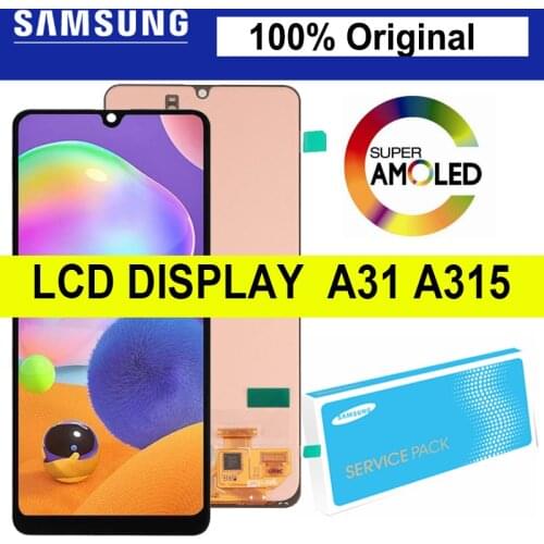 100% Original Super AMOLED For Samsung Galaxy A31 A315 LCD Display Touch Screen Digitizer Assembly Replacement Parts