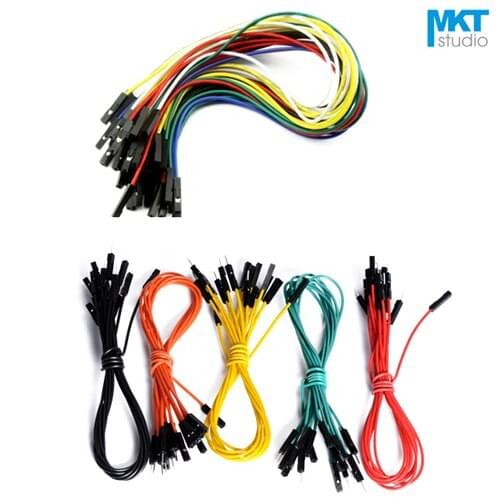 100Pcs 30cm 1P AWG26 2.54mm Pitch DuPont Wire Array With Double 1P-1P Housing Female to Female, Male to Female, Male to Male