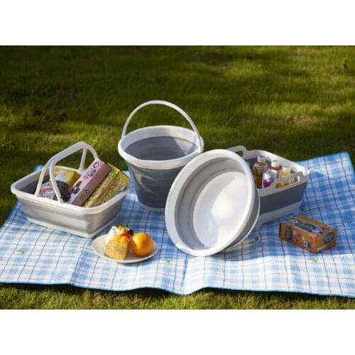 10L folding bucket washbasin car outdoor travel car wash fishing watering bucket wash car clean receive bucket