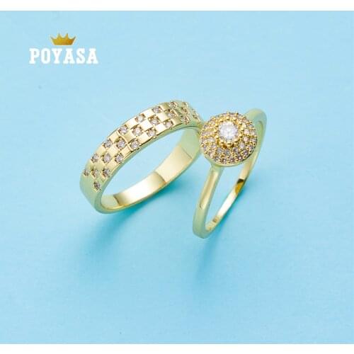 2020 AUG Finger Rings Women Round Crystal Caesar Ring Gold Color Ethnic Wedding Jewelry Ring