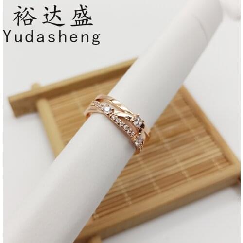 2021 Mothers Day Rose Gold Sparkling Triple Band Ring (Dazzling Design Aesthetics)
