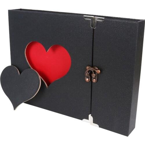 60pages Heart Scrapbook Album Book Wedding Decoration Handmade Memory Books Signature Guest Books for Baby Shower Birthday Decor