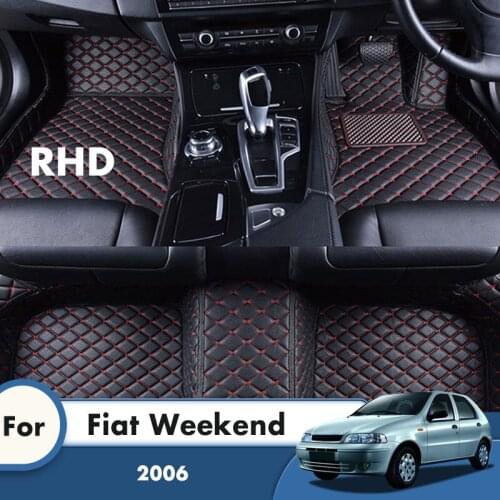 RHD Car Floor Mats For Fiat Weekend 2006 Waterproof Carpets Custom Auto Styling Foot Pads Car Accessories Interior Covers Rugs