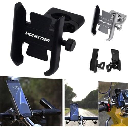 For Ducati Monster 696 796 400 695 S2R800 620 620MTS MONSTER GPS Handlebar Stand Bracket Mirror Mobile Phone Motorcycle Aluminum