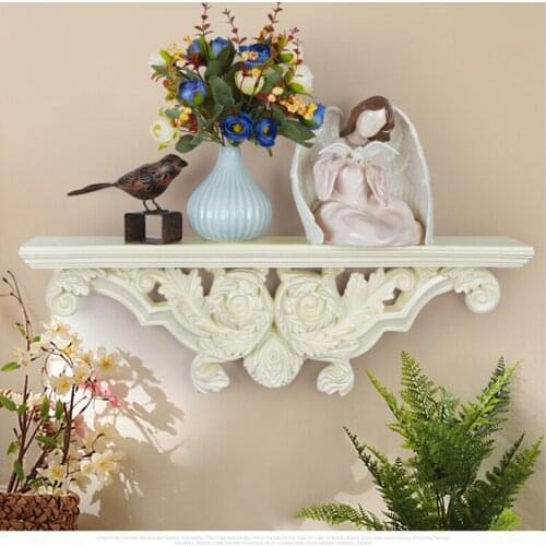 EUROPEAN CREATIVE RESIN WALL SHELF STEREO HOME WALL BACKGROUND DECORATION MURAL CRAFTS WALL HOLDER HANGING SHELF RACK VASE LEDGE