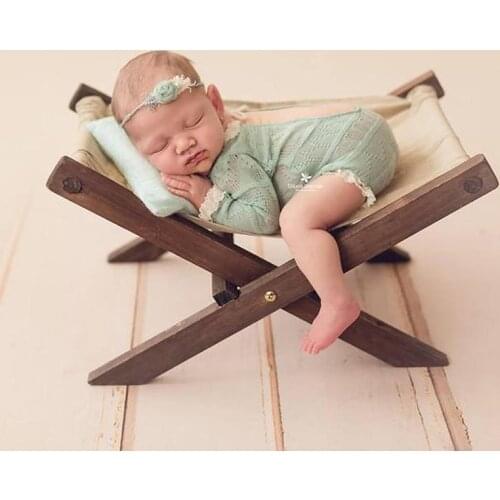 Newborn Photography Wooden Bed Props Infant Baby Photo Shoot Studio Posing Chair Wood Sofa fotoshooting Accessories Photo Basket