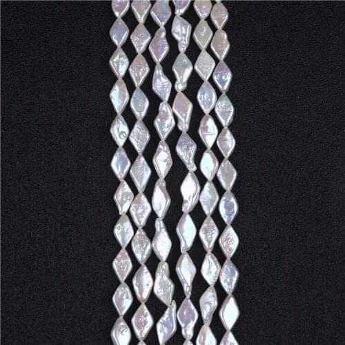 Good quality 8-9mm diamond shape fresh water pearl strands