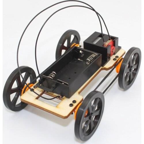 DIY Four-wheel Drive Car Handmade Toys Physical Gizmo Building Blocks Kits Solar Energy Assembled Toy Teaching Tool