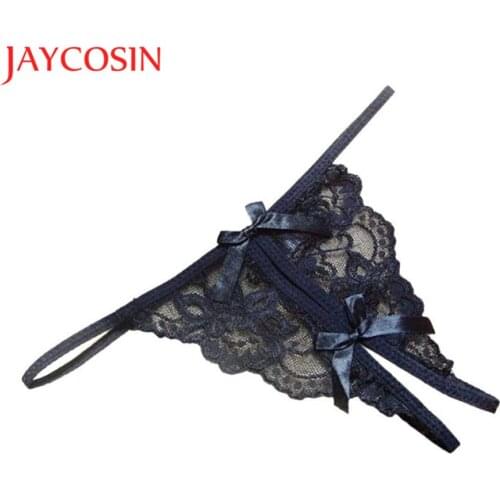 JAYCOSIN Hot Selling New women Transparency tanga bowknot Featured Strappy Sexy Panties Gift Dec 12 Drop Ship