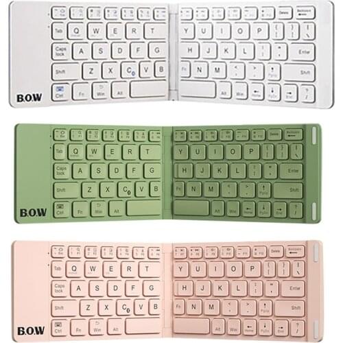 B.O.W Wireless Folding Keyboard Office Portable Rechargeable Bluetooth Keyboard Universal Tablet Notebook Computer