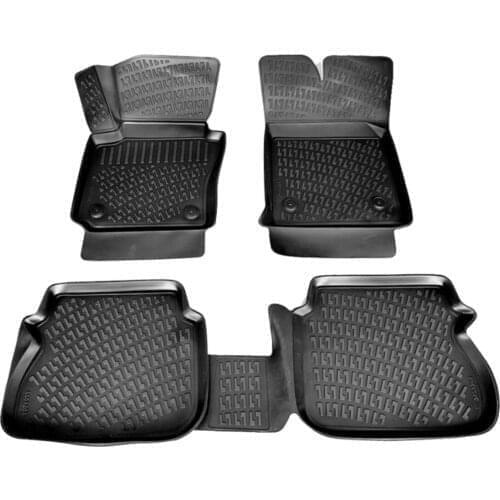 3D Car Floor Mat Black 4 cm Raised Borders For Vw Caddy 2010-2015 Perfect Fit Odorless Allergy Free Easy to Clean