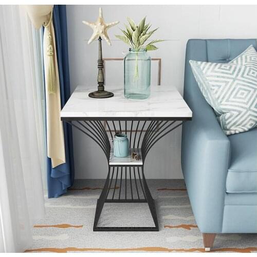 Small coffee table simple mobile square table sofa side cabinet side chair several side table bedroom bedside table