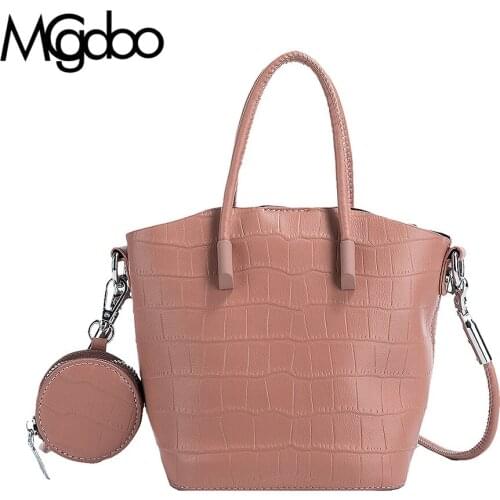MGCDOO Fashion Designer Shoulder Bag Premium Leather Bucket Bag Casual handbag High Quality Shoulder Bag With Purse