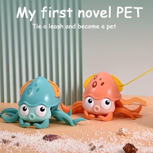Cute Octopus Clockwork Baby Bath Toys Swim Shower Game Bathroom Dragging Walking Beach Water Funny Toys For Kids Children Gifts