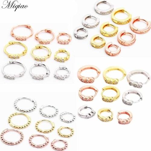 Miqiao 2pcs Explosive Style Creative Round Ball Side Diamond Earrings Exquisite Piercing Jewelry