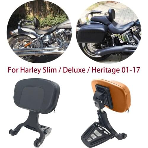 Motorcycle Multi Purpose Driver Passenger Backrest For Harley Softail Slim Deluxe Heritage 2001-2017 FLS FLSS FLSTN FLSTC