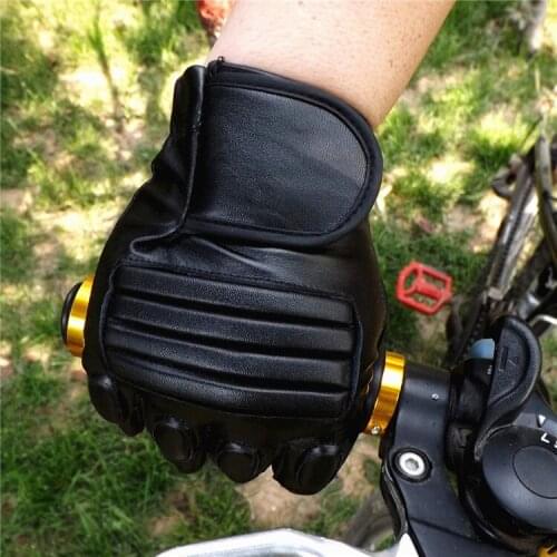 Motorcycle Gloves PU Men Half-finger gloves Moto Gloves Breathable Racing Riding Motorbike Gloves Guantes
