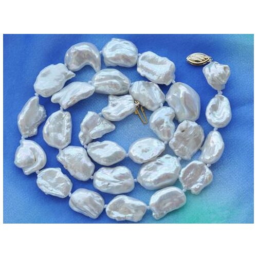 18" 20mm NATURE white DENS keshi REBORN pearl necklace