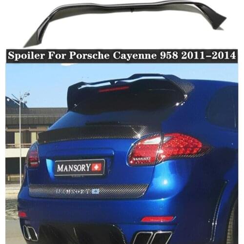 High quality Carbon Fiber Rear Trunk Roof Spoiler Wing Fits For Porsche Cayenne 958 2011 2012 2013 2014