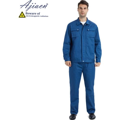 Genuine anti-electromagnetic radiation zipper clothing suit Power plant Substation monitoring room EMF shielding custom workwear