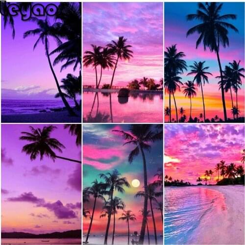 Full diamond 5D DIY diamond painting landscape /coast/sky/island,Seaside,sunset,diamond embroidery kit mosaic home decoration