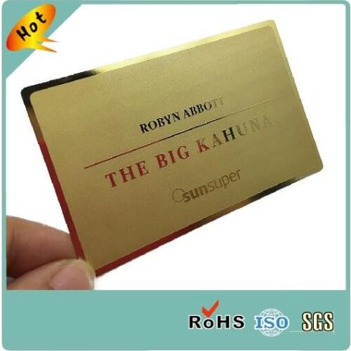 Custom Company Name Logo Membership Metal Gold Card