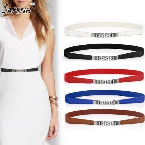 Elastic Belts For Women Gold Buckle Belts Female High Quality Women Belts Waist Band Stretch Knit Cinch