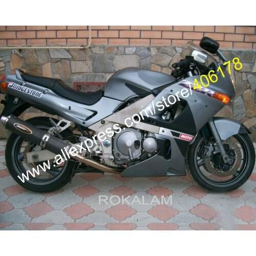Gray Black ZZR 400 Fairings For Kawasaki Ninja ZZR-400 1993-2003 ZZR 400 93-03 ZZR400 Motocycle Fairing (Injection Molding)