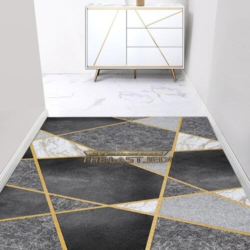 Modern Home Door Mat Kitchen Hallway Bedroom Living Room Carpet PVC Anti-slip Mat Silk Loop Entrance Door Mat Custom Dustproof