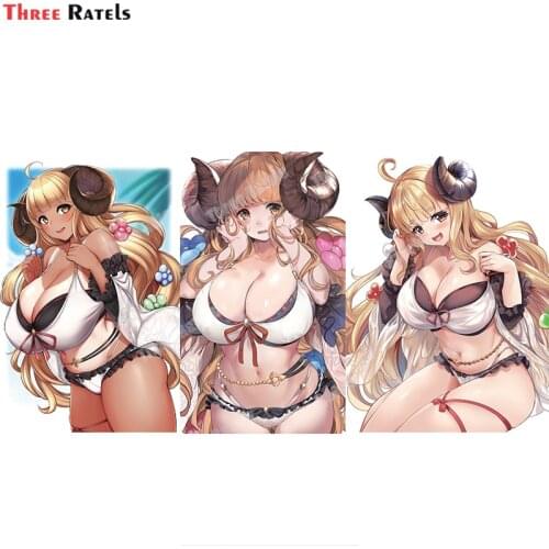 Three Ratels B117 Anila Granbluefantasy Waifu Sexy Sweet Girl Anime Japanese Jdm Motorycle Bumper Car Sticke Window Wall Decal