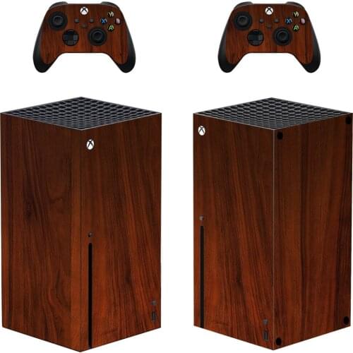 Wood Design Skin Sticker Cover for Xbox Series X Console and Controllers Series X Skin Sticker Decal Vinyl