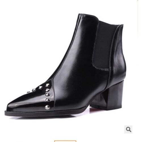 Femininas Elastic Band Fashion Ankle Short Boots Big Size 34-43 Winter Warm Fur Bottes Women Shoes Round Toe Patchwork Red Botas