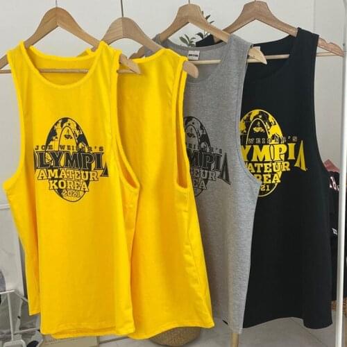 Men Fitness Sports Leisure Training Stretch Breathable Mens Sports Vest 2021 Summer New Corset Top Male Gym Casual Tank Top