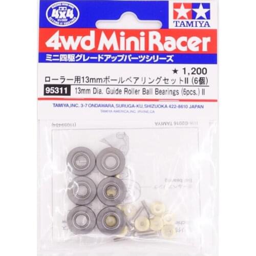 1 Bag 95311 13mm Dia. Guide Roller Ball Bearings (6pcs) Spare Parts For Tamiya Mini 4WD Car Model