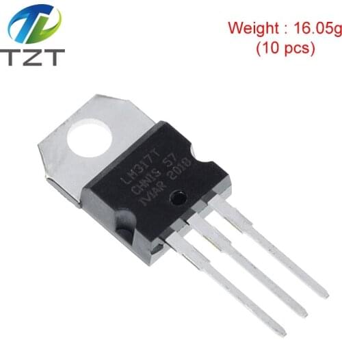 10pcs LM317T LM317 Voltage Regulator IC 1.2V to 37V 1.5A